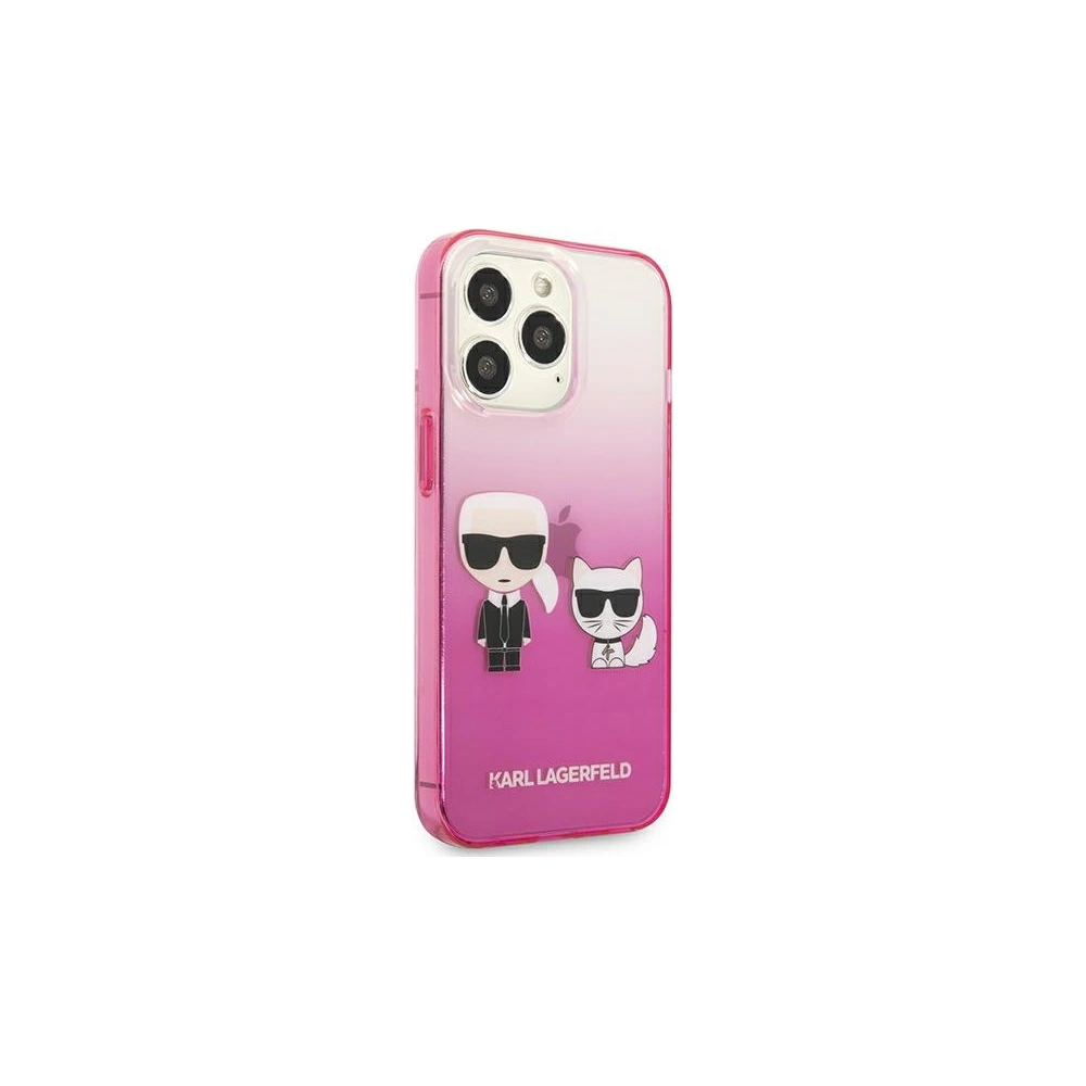 Hurtownia GSM - Etui Karl Lagerfeld KLHCP13XTGKCP Apple iPhone 13 Pro Max hardcase růžový/pink Gradient Ikonik Karl & Choupette - KLD942PNK - {ean13} - Hurt