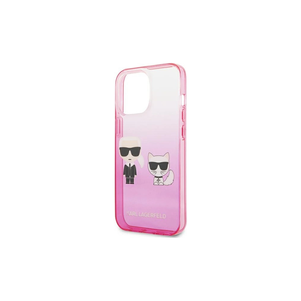 Hurtownia GSM - Etui Karl Lagerfeld KLHCP13XTGKCP Apple iPhone 13 Pro Max hardcase růžový/pink Gradient Ikonik Karl & Choupette - KLD942PNK - {ean13} - Hurt
