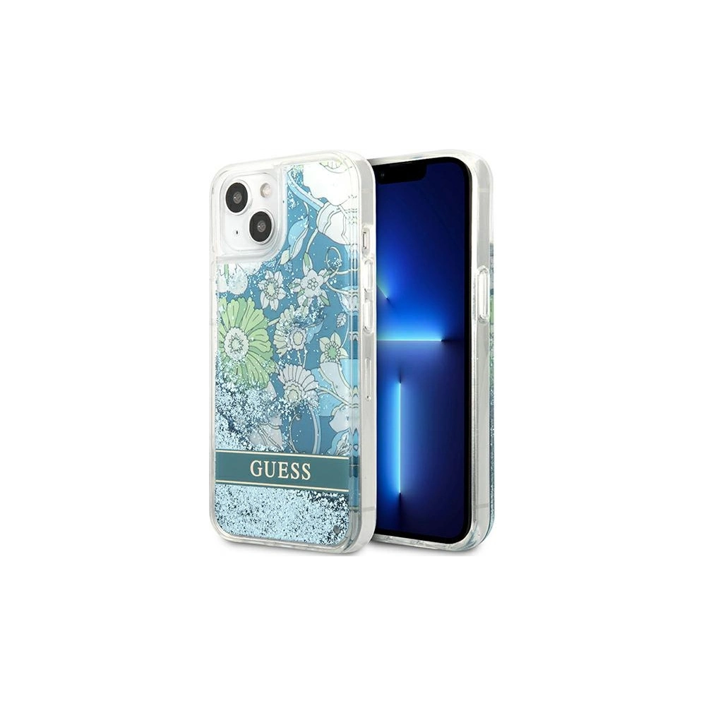 Hurtownia GSM - Etui Guess GUHCP13MLFLSN Apple iPhone 13 zelený/green hardcase Flower Liquid Glitter - GUE1719GRN - {ean13} - Hurt
