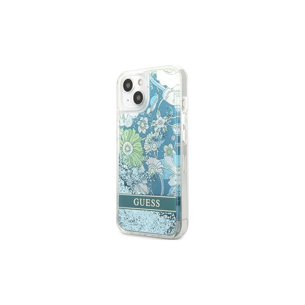 Hurtownia GSM - Etui Guess GUHCP13MLFLSN Apple iPhone 13 zielony/green hardcase Flower Liquid Glitter - GUE1719GRN - {ean13} - Hurt