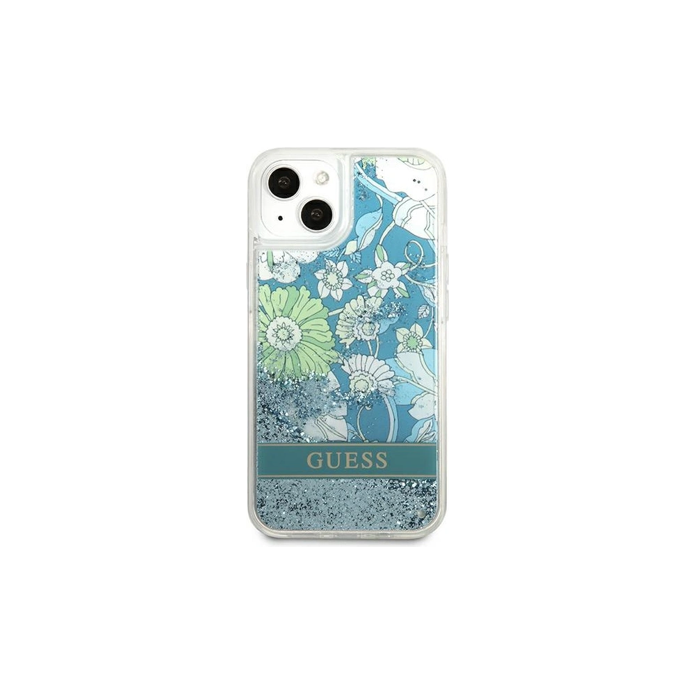 Hurtownia GSM - Etui Guess GUHCP13MLFLSN Apple iPhone 13 zielony/green hardcase Flower Liquid Glitter - GUE1719GRN - {ean13} - Hurt