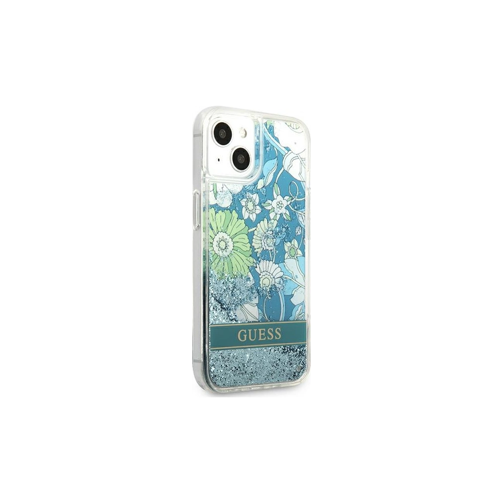 Hurtownia GSM - Etui Guess GUHCP13MLFLSN Apple iPhone 13 zielony/green hardcase Flower Liquid Glitter - GUE1719GRN - {ean13} - Hurt
