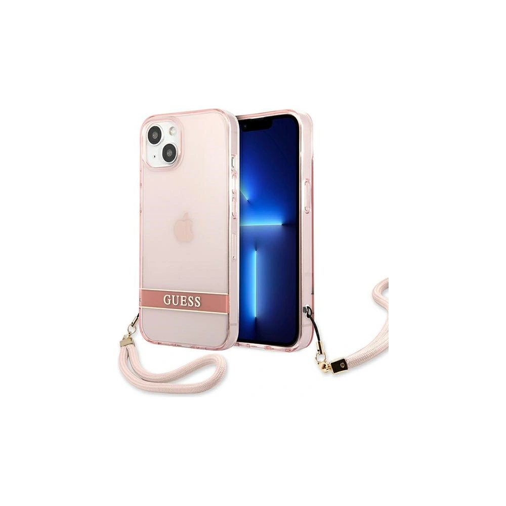 Hurtownia GSM - Etui Guess GUHCP13SHTSGSP Apple iPhone 13 mini różowy/pink hardcase Translucent Stap - GUE1721PNK - {ean13} - Hurt