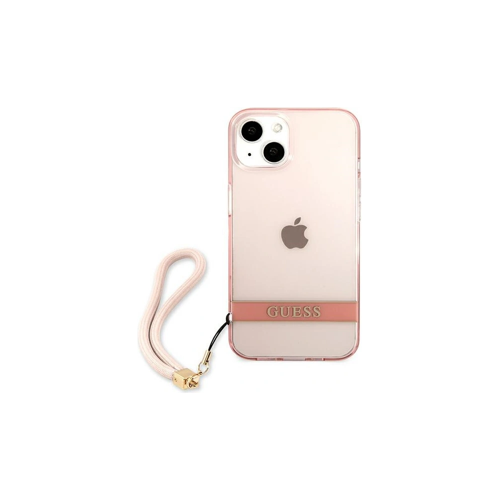 Hurtownia GSM - Etui Guess GUHCP13SHTSGSP Apple iPhone 13 mini różowy/pink hardcase Translucent Stap - GUE1721PNK - {ean13} - Hurt