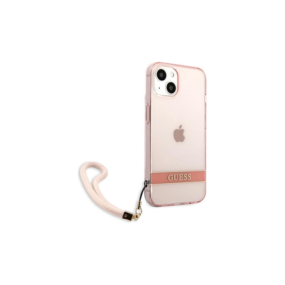 Hurtownia GSM - Etui Guess GUHCP13SHTSGSP Apple iPhone 13 mini różowy/pink hardcase Translucent Stap - GUE1721PNK - {ean13} - Hurt