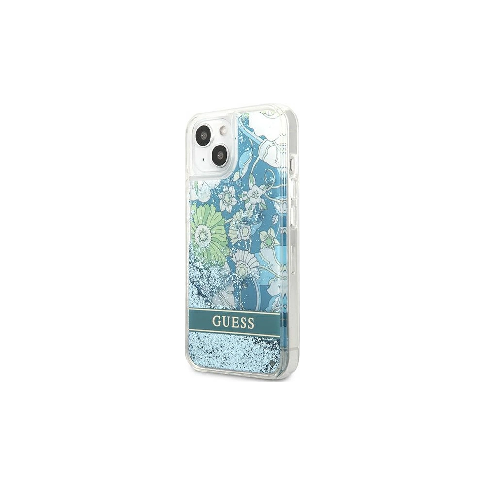 Hurtownia GSM - Etui Guess GUHCP13SLFLSN Apple iPhone 13 mini zielony/green hardcase Flower Liquid Glitter - GUE1722GRN - {ean13} - Hurt