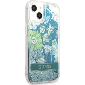 Hurtownia GSM - Case Guess GUHCP13SLFLSN Apple iPhone 13 mini grün hardcase Flower Liquid Glitter - GUE1722GRN - {ean13} - Hurt