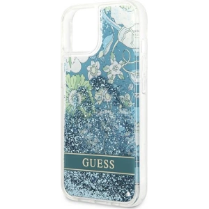 Hurtownia GSM - Case Guess GUHCP13SLFLSN Apple iPhone 13 mini grün hardcase Flower Liquid Glitter - GUE1722GRN - {ean13} - Hurt