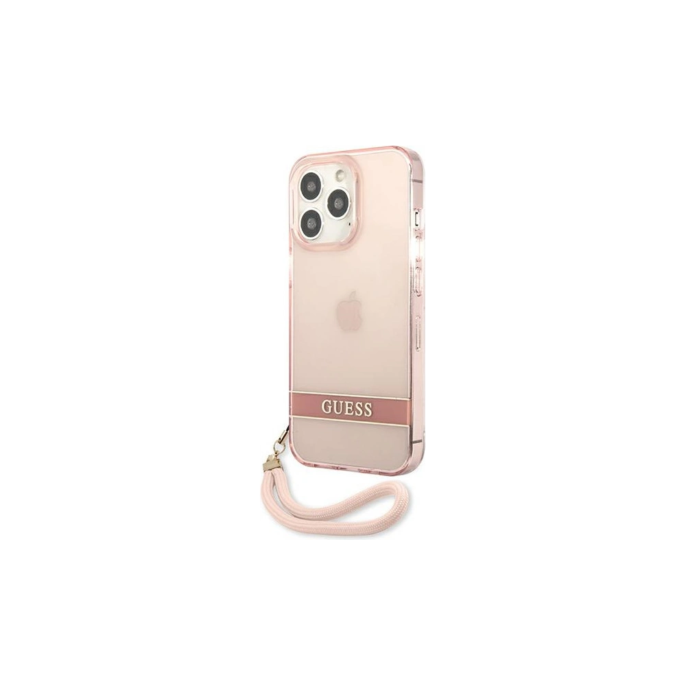Hurtownia GSM - Etui Guess GUHCP13XHTSGSP Apple iPhone 13 Pro Max różowy/pink hardcase Translucent Stap - GUE1724PNK - {ean13} - Hurt