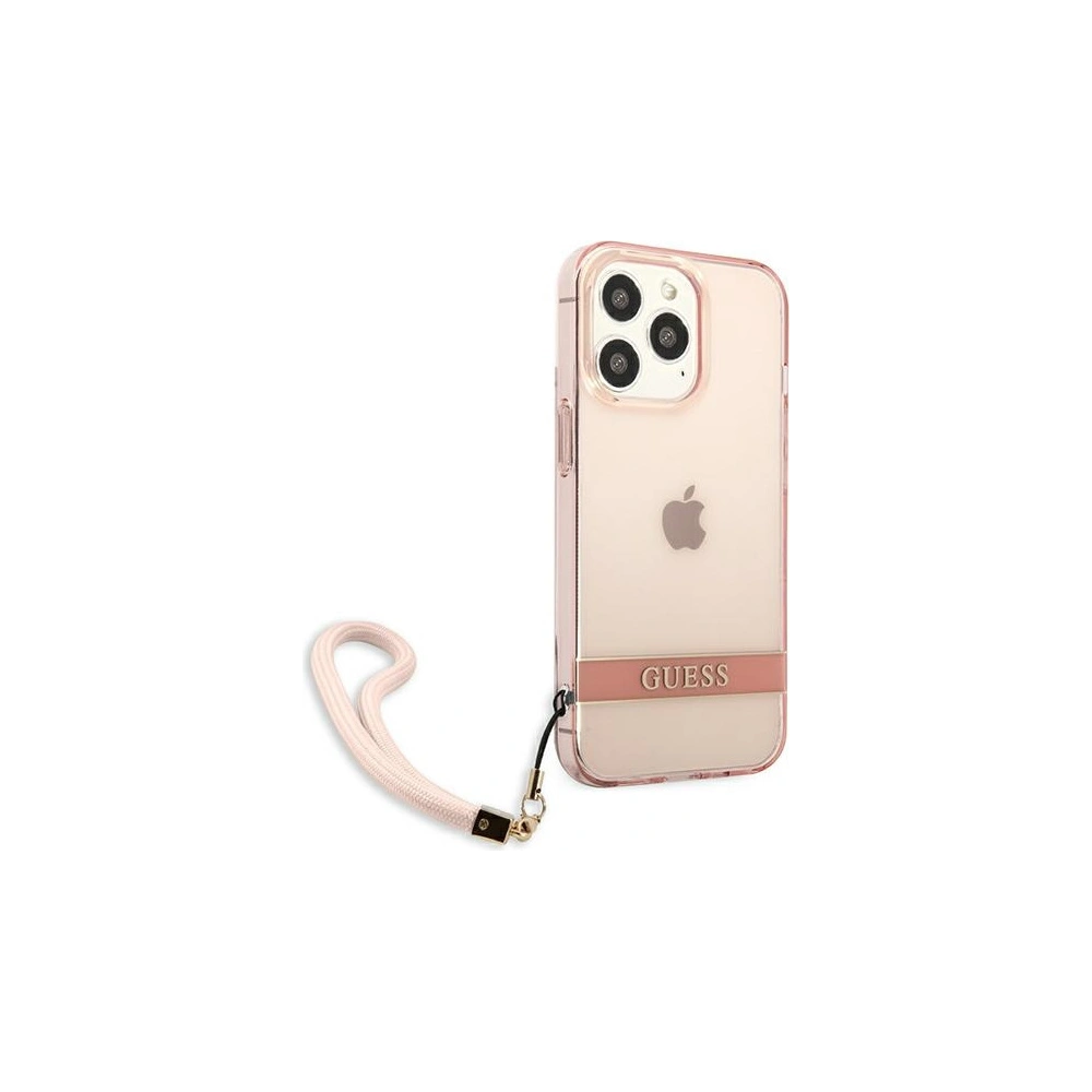 Hurtownia GSM - Etui Guess GUHCP13XHTSGSP Apple iPhone 13 Pro Max różowy/pink hardcase Translucent Stap - GUE1724PNK - {ean13} - Hurt