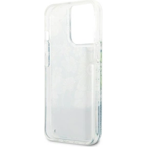 Etui Guess GUHCP13XLFLSN Apple iPhone 13 Pro Max zielony/green hardcase Flower Liquid Glitter