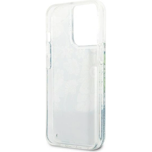 Etui Guess GUHCP13XLFLSN Apple iPhone 13 Pro Max zielony/green hardcase Flower Liquid Glitter