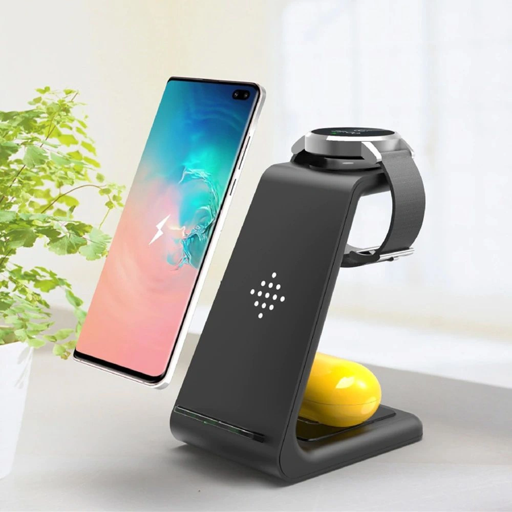 Hurtownia GSM - Bezdrátová nabíječka Tech-Protect A7 3in1 Wireless Charger Black - THP1036BLK - {ean13} - Hurt