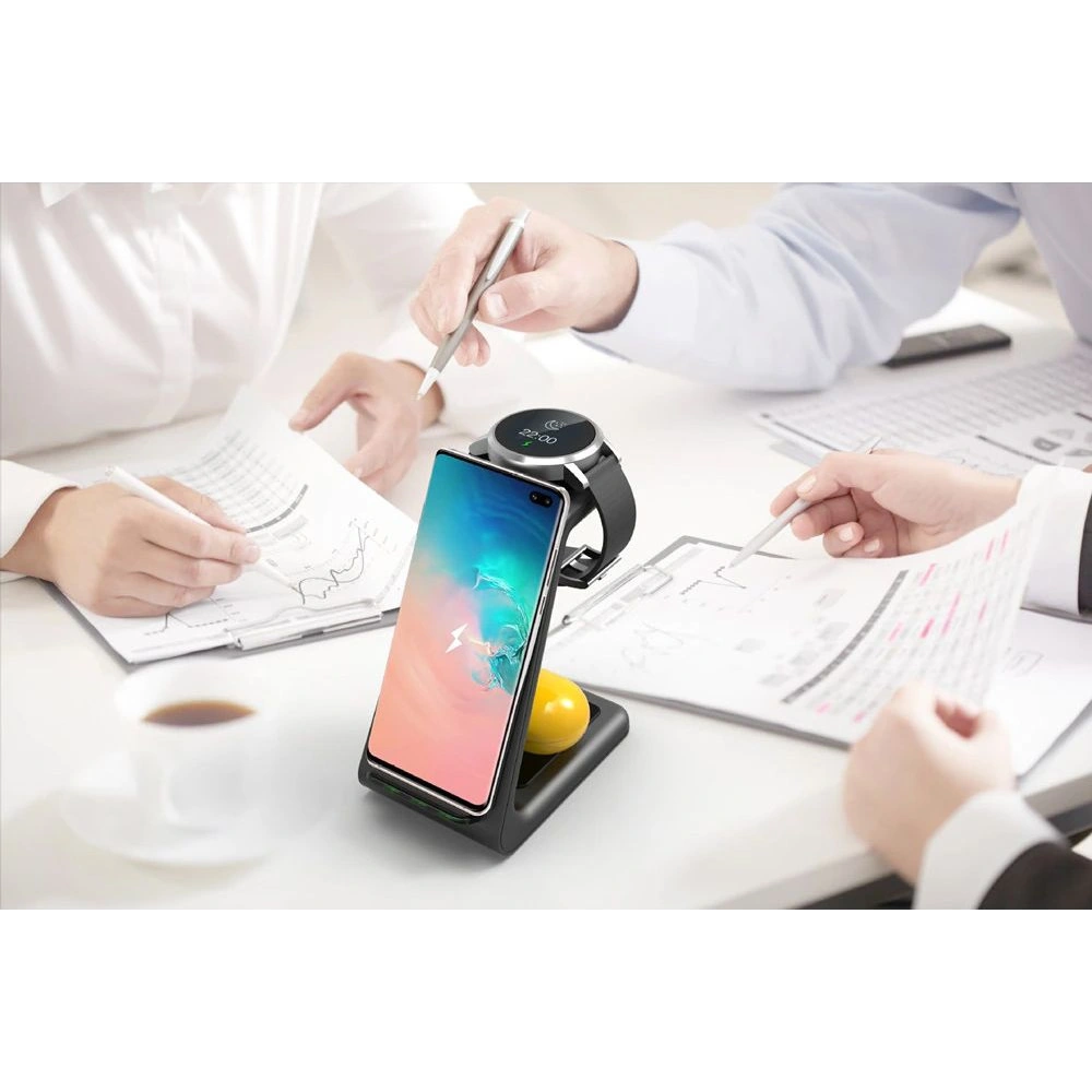 Hurtownia GSM - Bezdrátová nabíječka Tech-Protect A7 3in1 Wireless Charger Black - THP1036BLK - {ean13} - Hurt