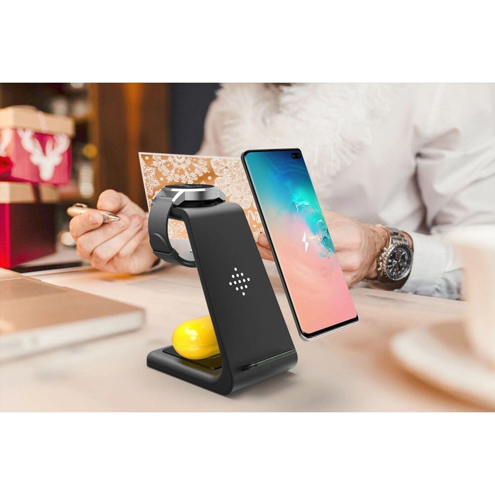 Hurtownia GSM - Bezdrátová nabíječka Tech-Protect A7 3in1 Wireless Charger Black - THP1036BLK - {ean13} - Hurt