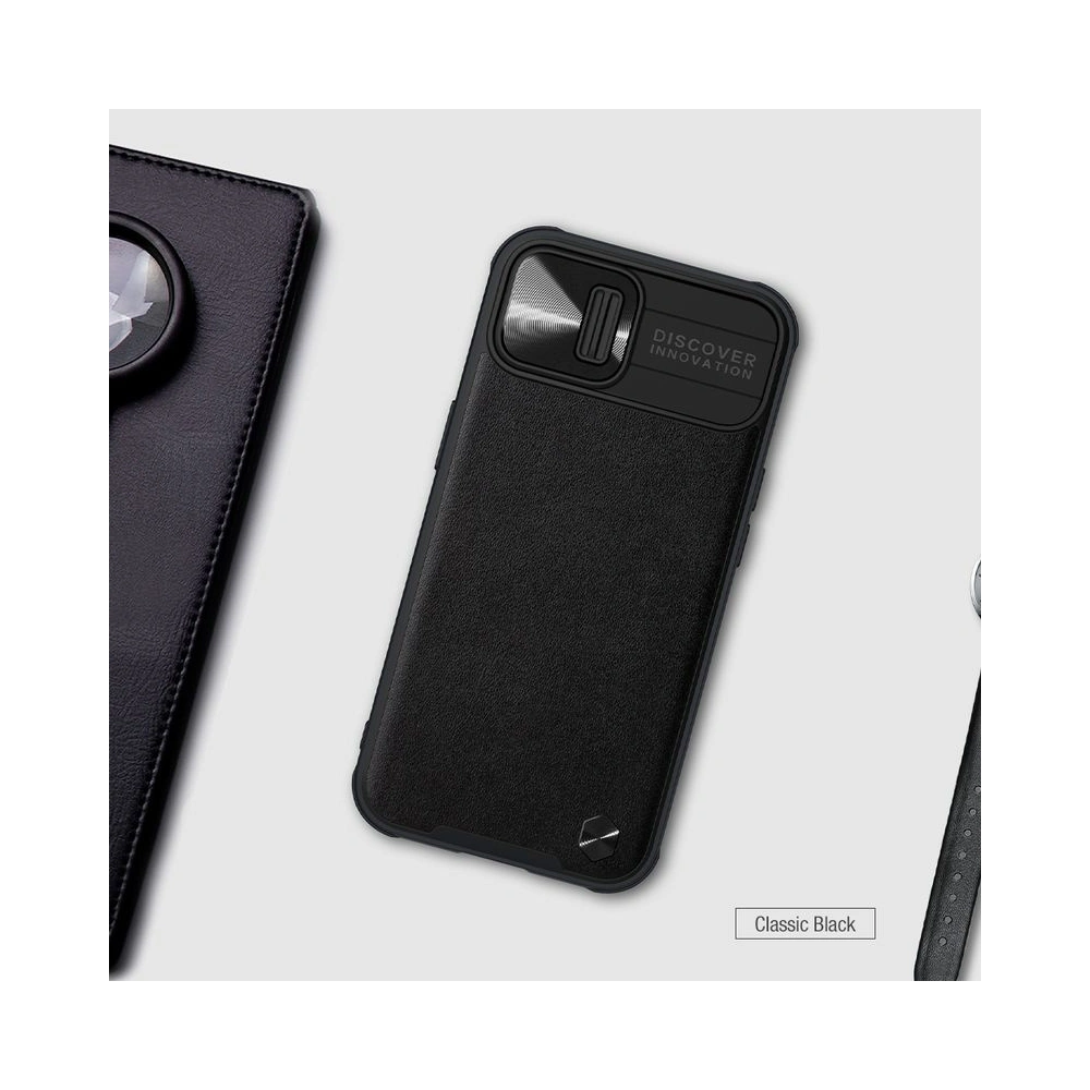 Hurtownia GSM - Case Nillkin Camshield Leather Apple iPhone 13 Pro Schwarz - NLK378BLK - {ean13} - Hurt