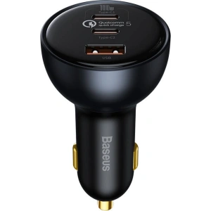 Hurtownia GSM - Ładowarka samochodowa Baseus Qualcomm, USB, 2x USB-C, 160W (szara) - BSU3243GRY - {ean13} - Hurt