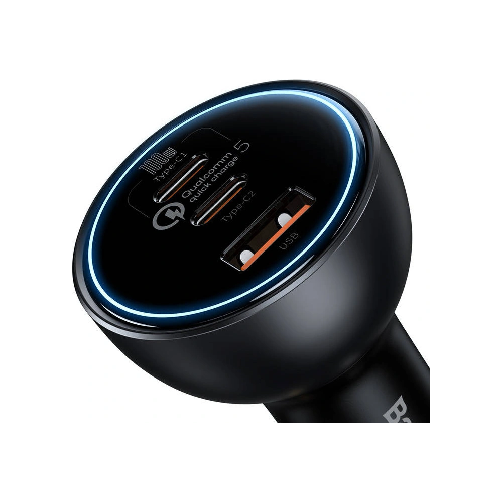 Wholesale Baseus Qualcomm Car Charger USB, 2x USB-C, 160W (gray) - BSU3243GRY - {ean13} - Hurt