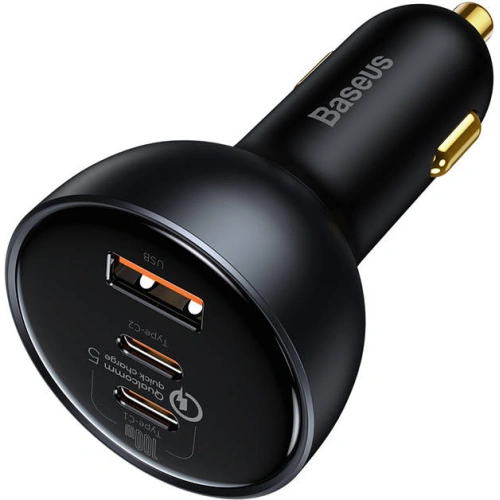 Ładowarka samochodowa Baseus Qualcomm, USB, 2x USB-C, 160W (szara)