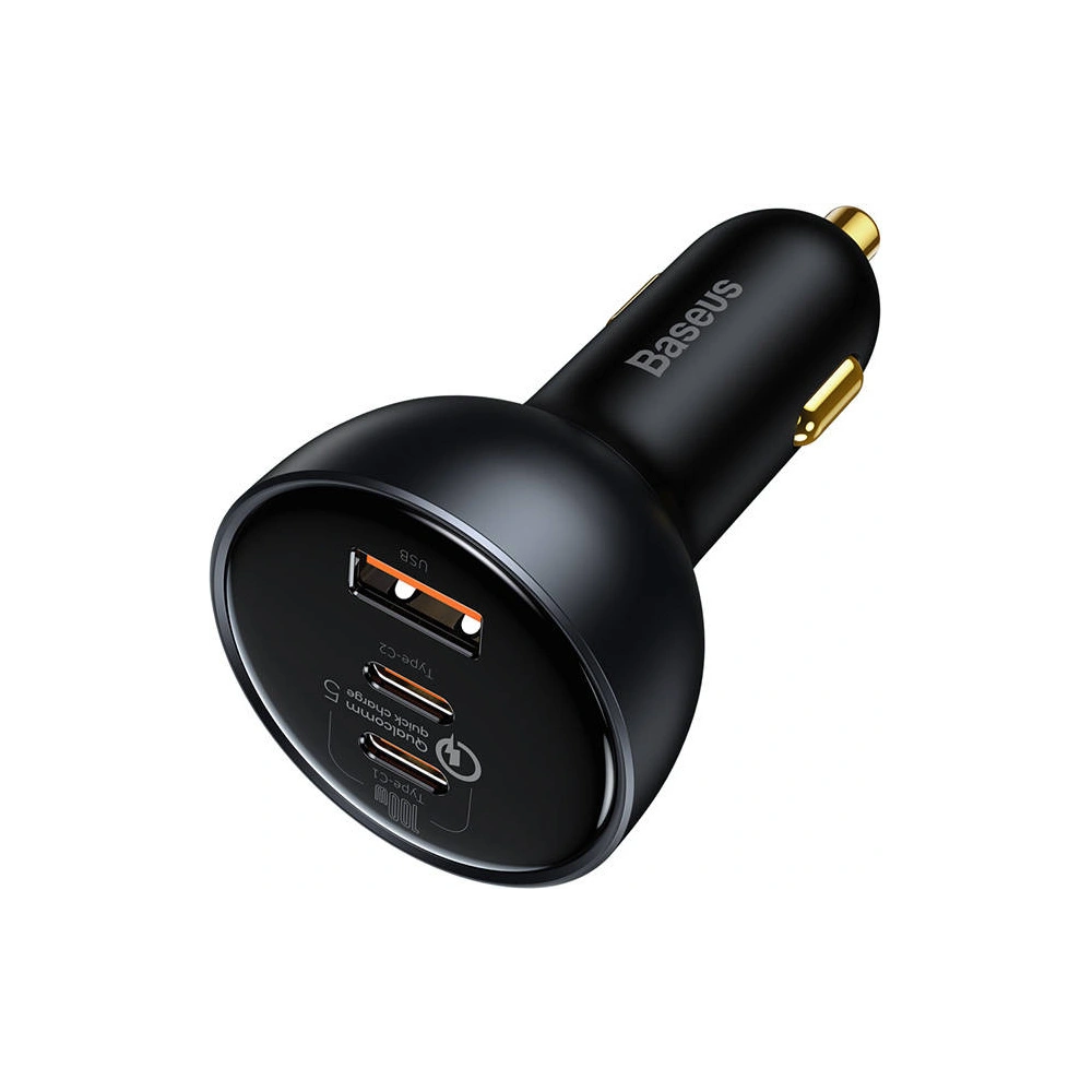 Hurtownia GSM - Auto nabíječka Baseus Qualcomm, USB, 2x USB-C, 160W (šedá) - BSU3243GRY - {ean13} - Hurt