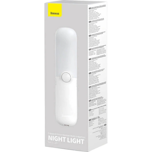 Lampka nocna Baseus Crescent Moon z czujnikiem ruchu (światło naturalne)