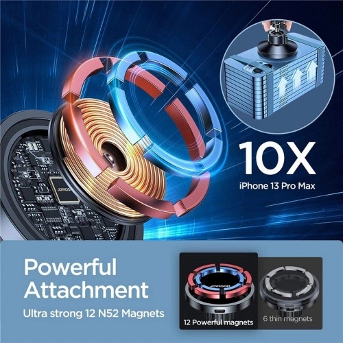 Uchwyt samochodowy z ładowarką indukcyjną Joyroom JR-ZS240 Dashboard Magnetic MagSafe Car Charger 15W Black