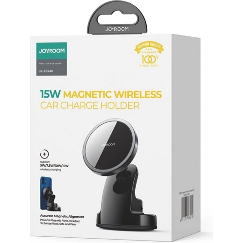 Uchwyt samochodowy z ładowarką indukcyjną Joyroom JR-ZS240 Dashboard Magnetic MagSafe Car Charger 15W Black
