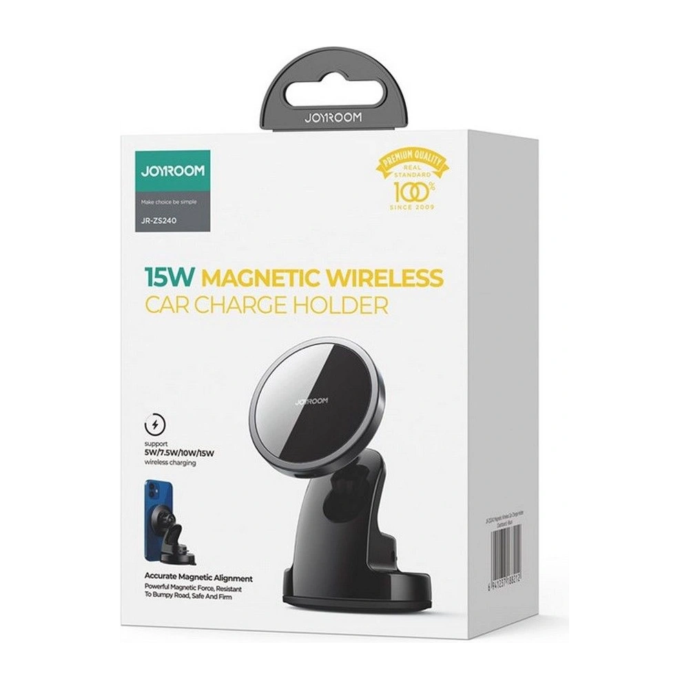 Upevnění do auta s indukční nabíječkou Joyroom JR-ZS240 Dashboard Magnetic MagSafe Car Charger 15W Black