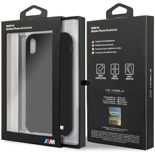 Etui BMW BMHCI61MSILBK Apple iPhone XR czarny/black hardcase Silicone M Collection