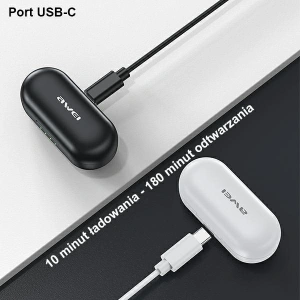 Wholesale AWEI T13 TWS Pro Earphones Bluetooth 5.1 black - AWEI105BLK - {ean13} - Hurt