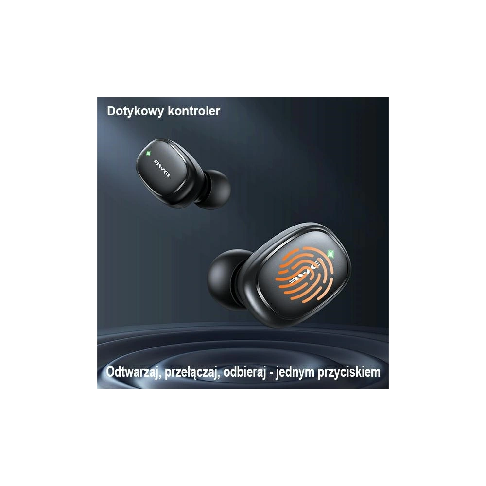 Hurtownia GSM - Sluchátka TWS AWEI T13 Pro Bluetooth 5.1 + dokovací stanice černá/black - AWEI105BLK - {ean13} - Hurt