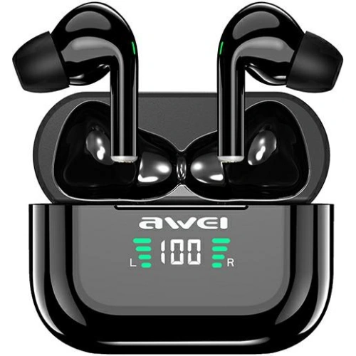 Słuchawki TWS AWEI T29P Bluetooth 5.1 + stacja dokująca czarny/black