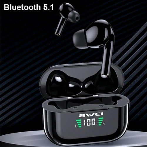 Słuchawki TWS AWEI T29P Bluetooth 5.1 + stacja dokująca czarny/black