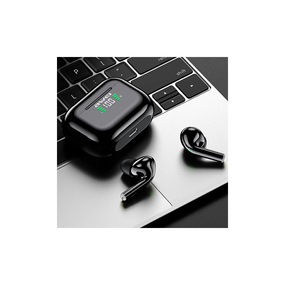 Hurtownia GSM - Sluchátka TWS AWEI T29P Bluetooth 5.1 + dockovací stanice černá/black - AWEI107BLK - {ean13} - Hurt