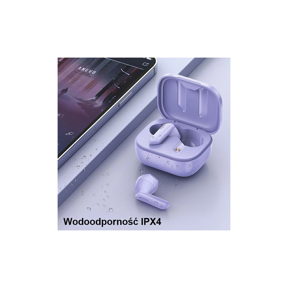 Hurtownia GSM - Sluchátka TWS AWEI T36 Bluetooth 5.1 + dokovací stanice fialová/purple - AWEI108PRP - {ean13} - Hurt
