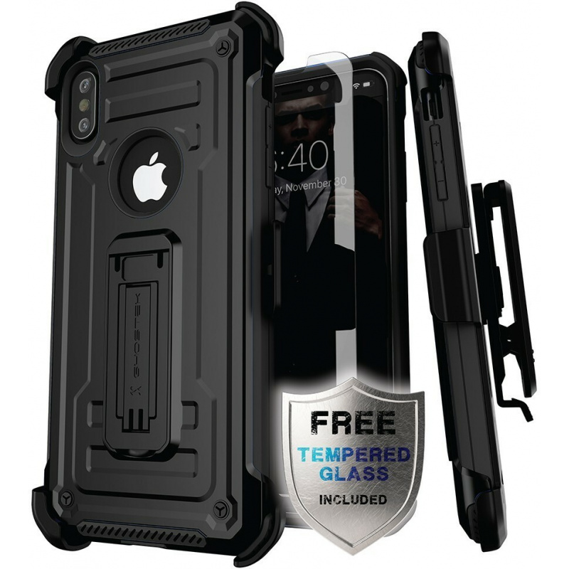 Ghostek Iron Armor 2 iPhone XS Max 6.5 Black + Screen Protector