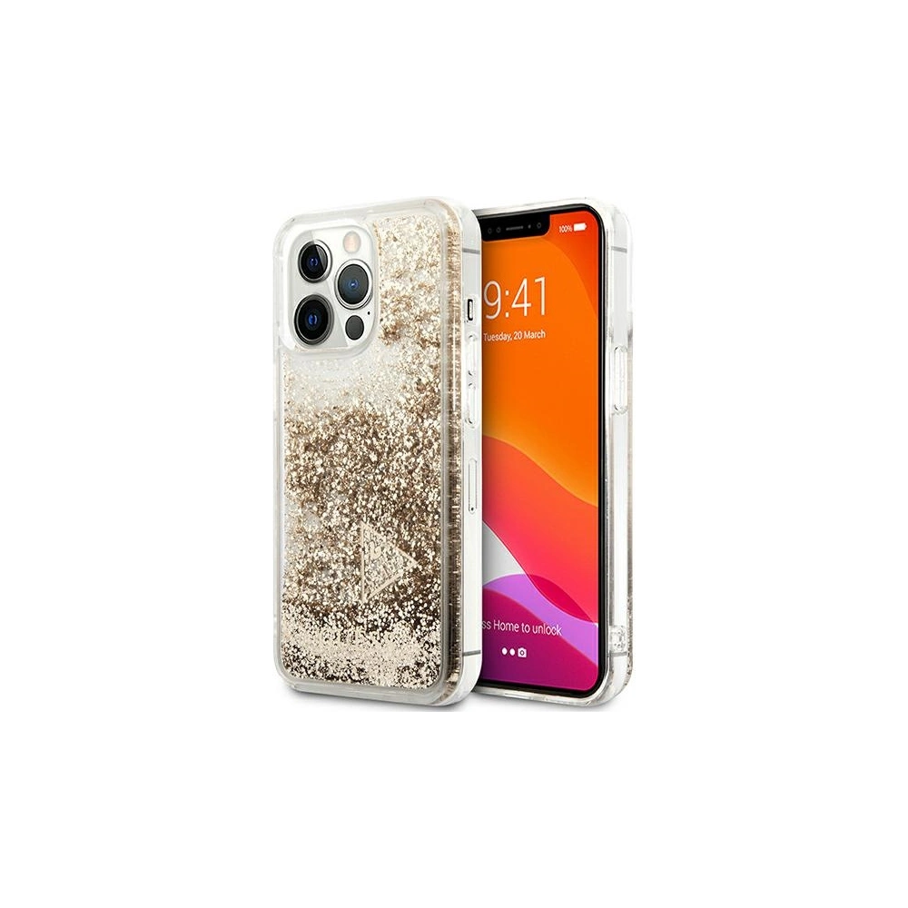 Hurtownia GSM - Etui Guess GUOHCP13XGLHFLGO Apple iPhone 13 Pro Max gold/złoty hardcase Glitter Charms - GUE1728GLD - {ean13} - Hurt