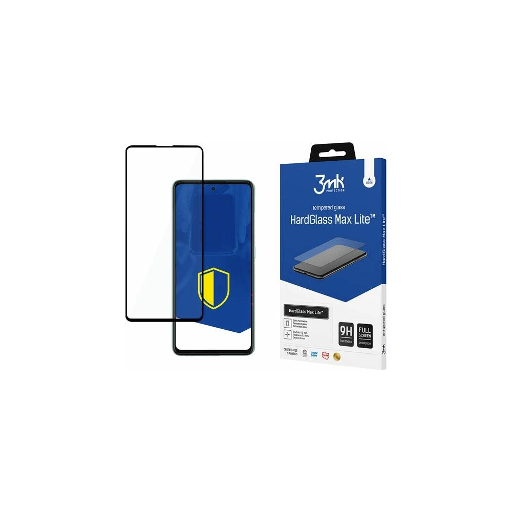Hurtownia GSM - Tvrzené sklo 3MK HardGlass Max Lite Samsung Galaxy A52/A52s černé - 3MK3135 - {ean13} - Hurt