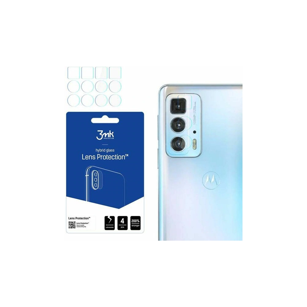 Hurtownia GSM - Szkło hybrydowe na obiektyw aparatu 3MK Lens Protection Motorola Edge 20 [4 PACK] - 3MK3137 - {ean13} - Hurt