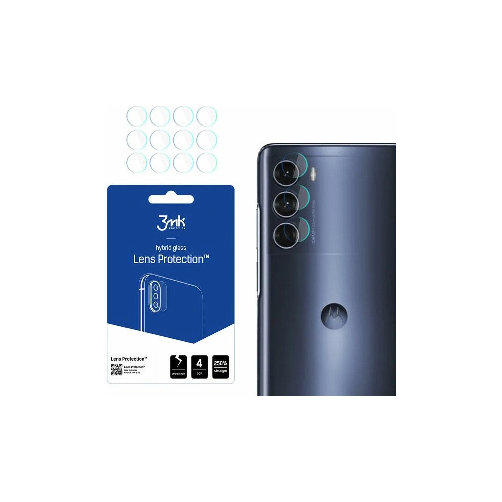 Hurtownia GSM - Hybridní sklo na objektiv fotoaparátu 3MK Lens Protection Motorola Moto G200 5G [4 PACK] - 3MK3138 - {ean13} - Hurt