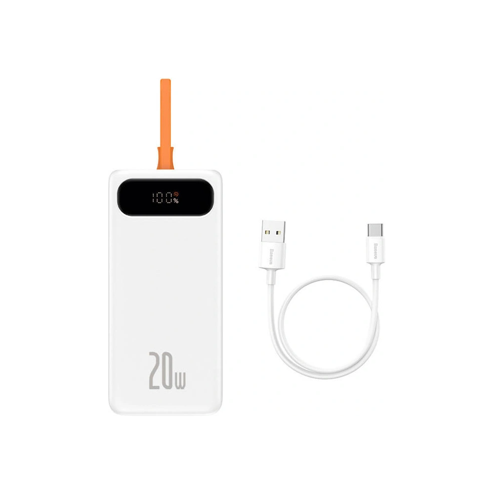 Hurtownia GSM - Powerbank Baseus Block 10000mAh, 20W + kabel Lightning (bílý) - BSU3246WHT - {ean13} - Hurt