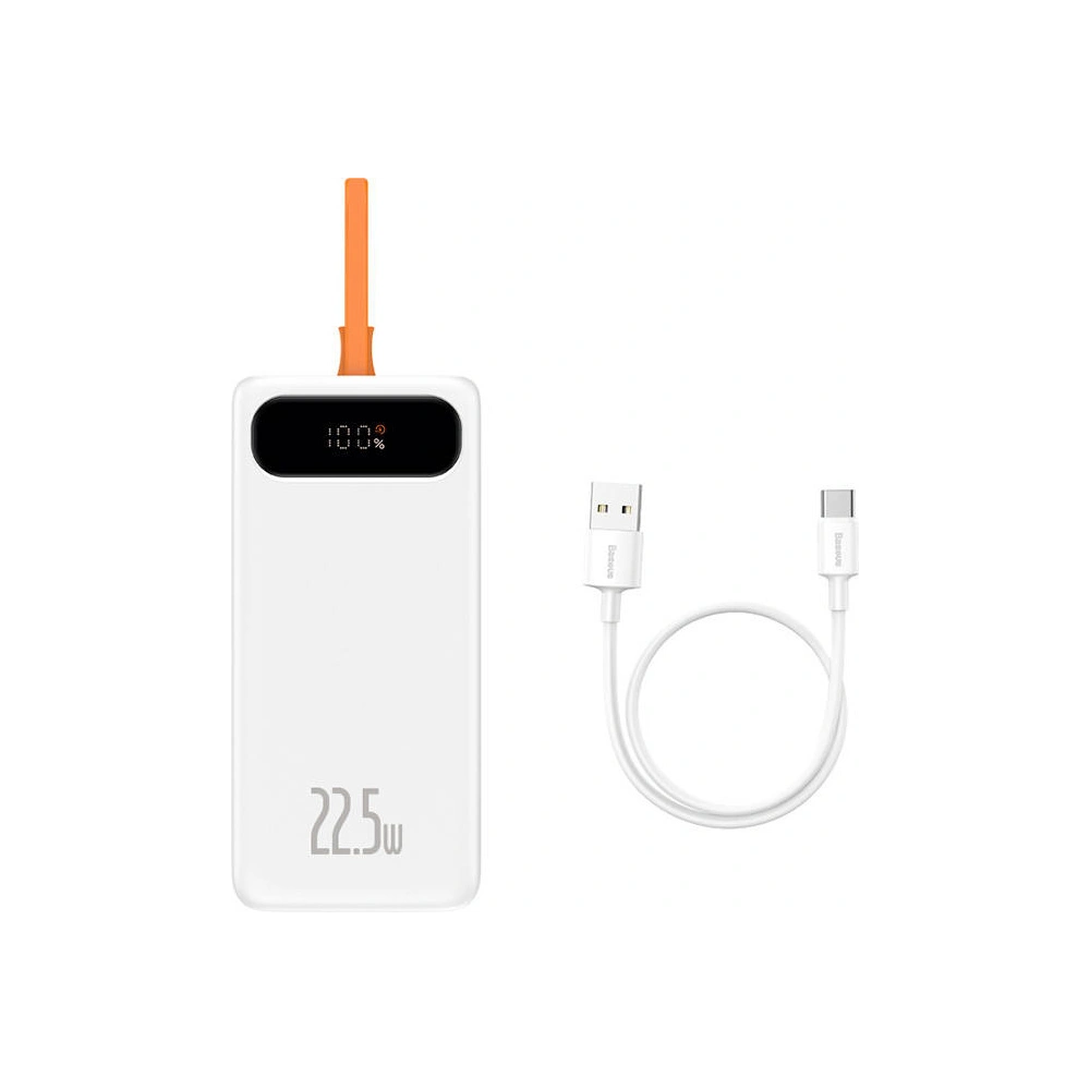 Hurtownia GSM - Powerbank Baseus Block 10000mAh, 22.5W + kabel USB-C (bílý) - BSU3247WHT - {ean13} - Hurt