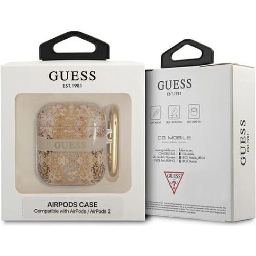 Etui Guess GUA2HHFLD Apple AirPods złoty/gold Paisley Strap Collection