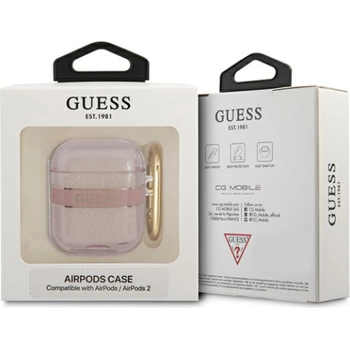 Etui Guess GUA2HHTSP Apple AirPods różowy/pink Strap Collection