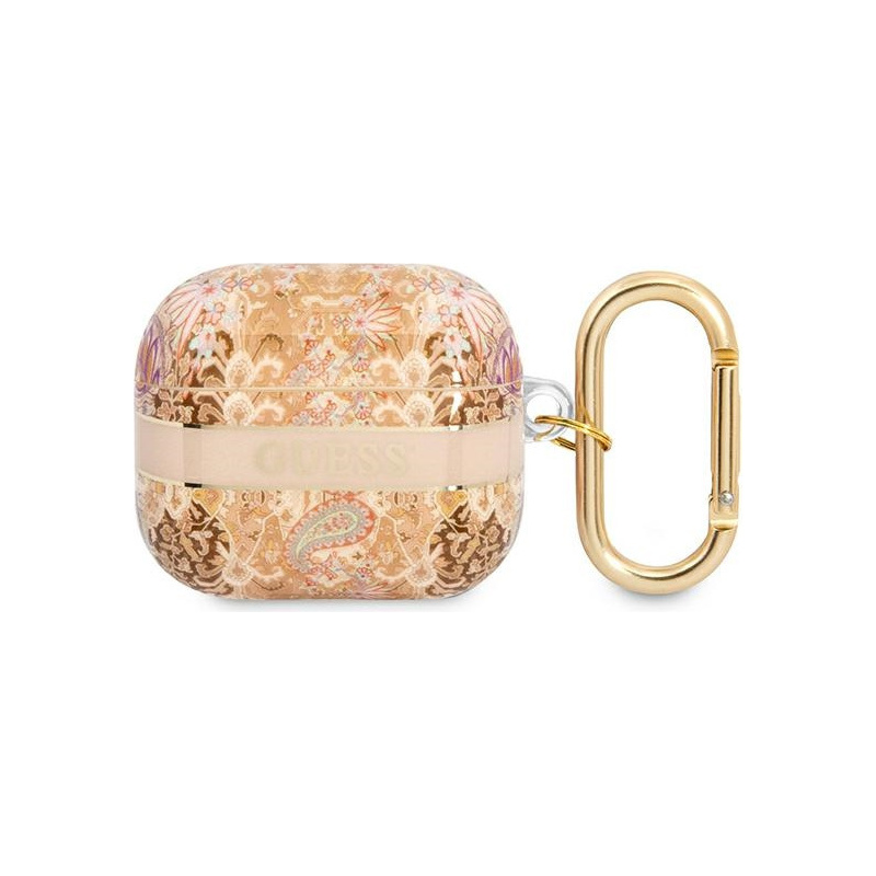 Etui Guess GUA3HHFLD Apple AirPods 3 złoty/gold Paisley Strap Collection