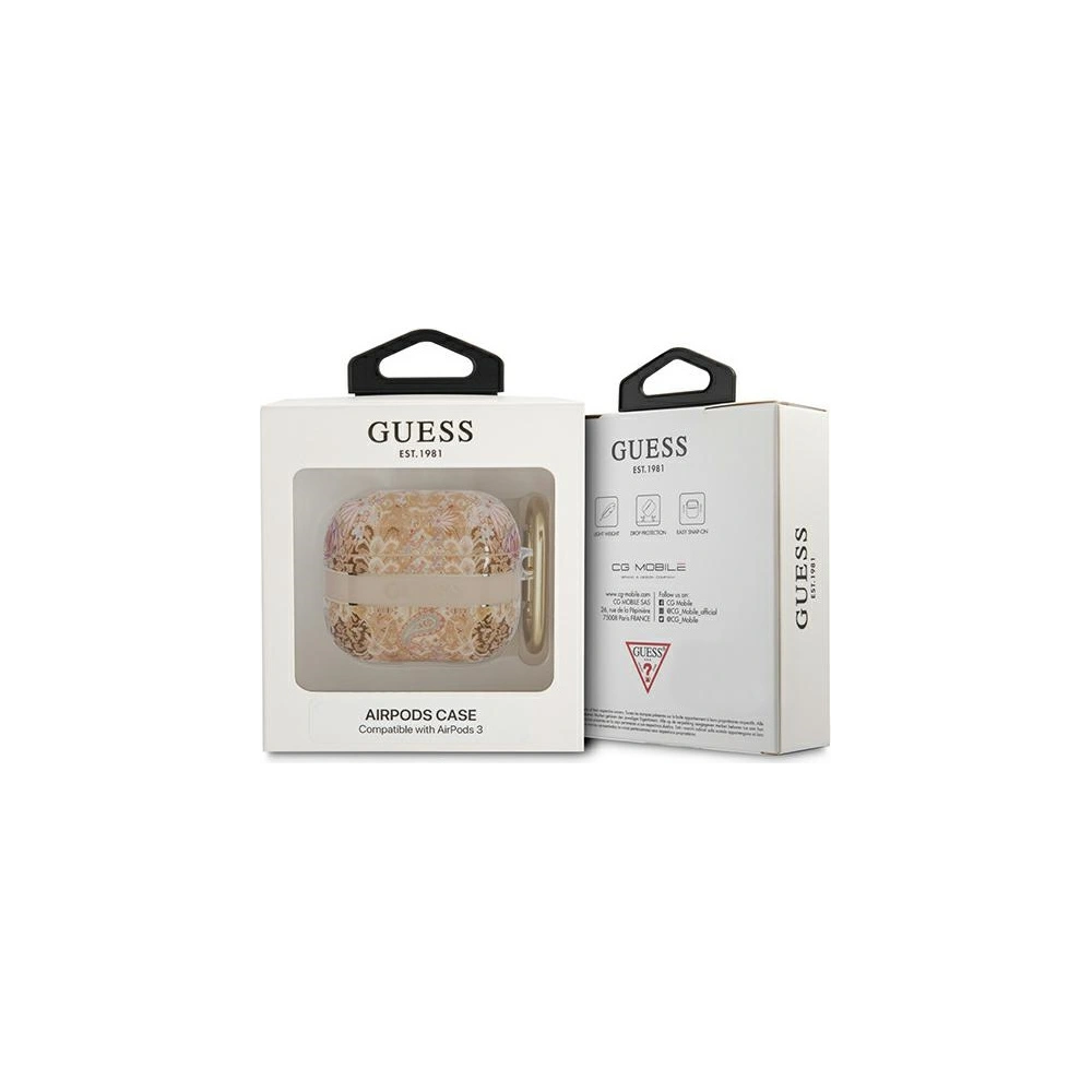 Hurtownia GSM - Etui Guess GUA3HHFLD Apple AirPods 3 zlatý/gold Paisley Strap Collection - GUE1733GLD - {ean13} - Hurt