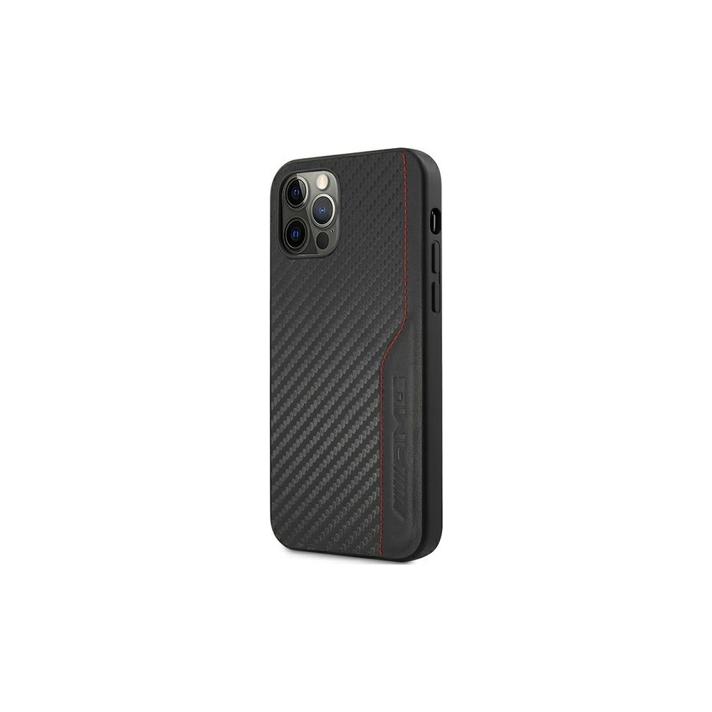 Hurtownia GSM - Etui Mercedes AMG AMHCP12MDEBK Apple iPhone 12/12 Pro černé/black hardcase Leather&Carbon Red Stitching - MRS044BLK - {ean13} - Hurt