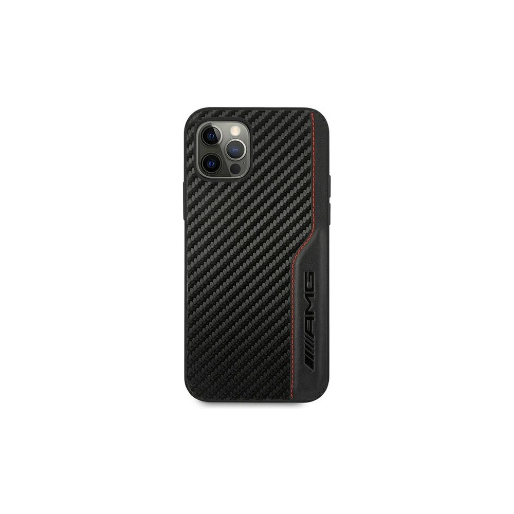 Hurtownia GSM - Etui Mercedes AMG AMHCP12MDEBK Apple iPhone 12/12 Pro černé/black hardcase Leather&Carbon Red Stitching - MRS044BLK - {ean13} - Hurt