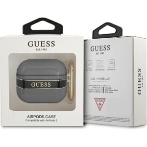Hurtownia GSM - Etui Guess GUA3HHTSK Apple AirPods 3 czarny/black Strap Collection - GUE1734BLK - {ean13} - Hurt
