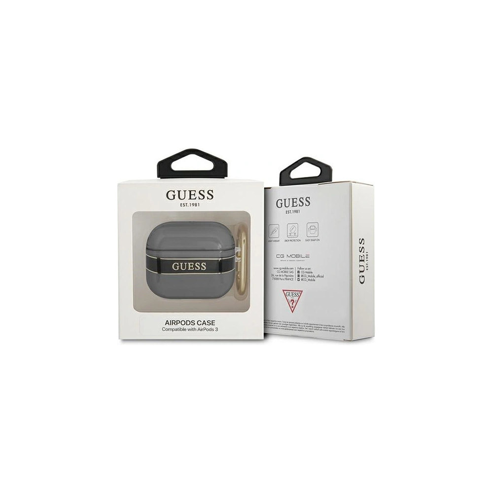 Wholesale Guess GUA3HHTSK Apple AirPods 3 black Strap Collection - GUE1734BLK - {ean13} - Hurt